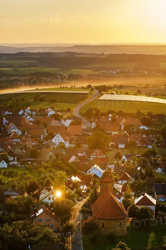 Village Weingarts in the evening light