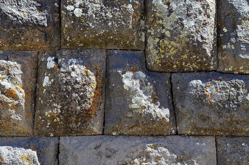 Inca stone wall with precise stone setting