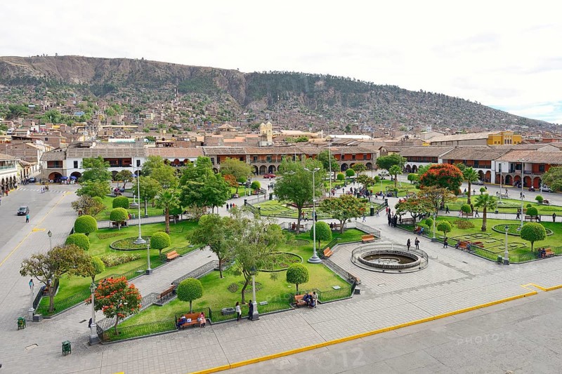 View from the roof of the cathedral to the Plaza Mayor