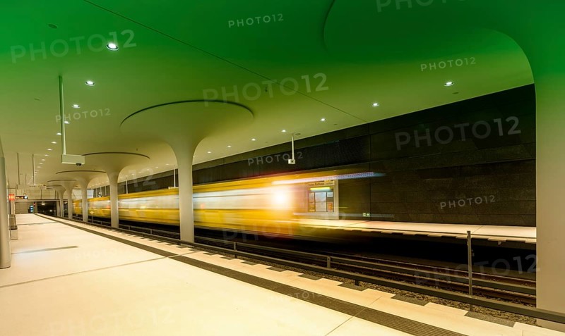 Exiting subway at the newly built station Rotes Rathaus