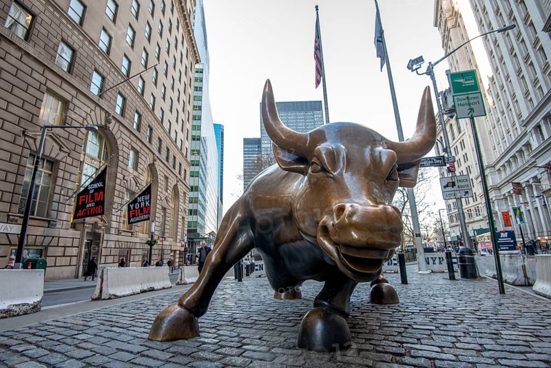 Bullenfigur vor der Boerse