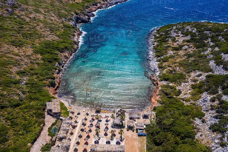 Aerial of Livadaki beach