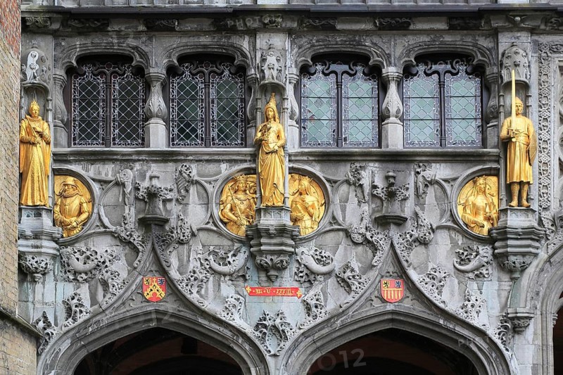 Facade Gothic Holy Blood Chapel Heiligbloedkapel at the Castle Square
