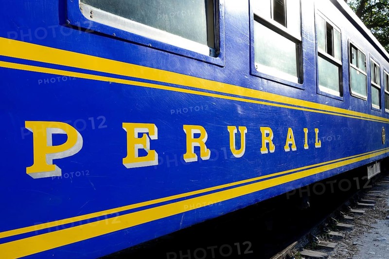 Train of the Perurail of the line Cusco to Machu Picchu