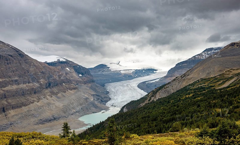 View in valley with glacier tongue