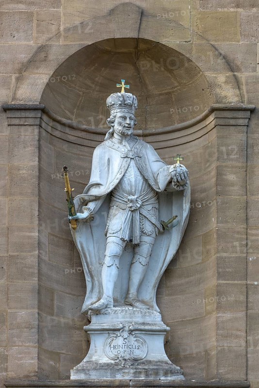 Sculpture of Emperor Henry II at the Baroque Bartholomew Church