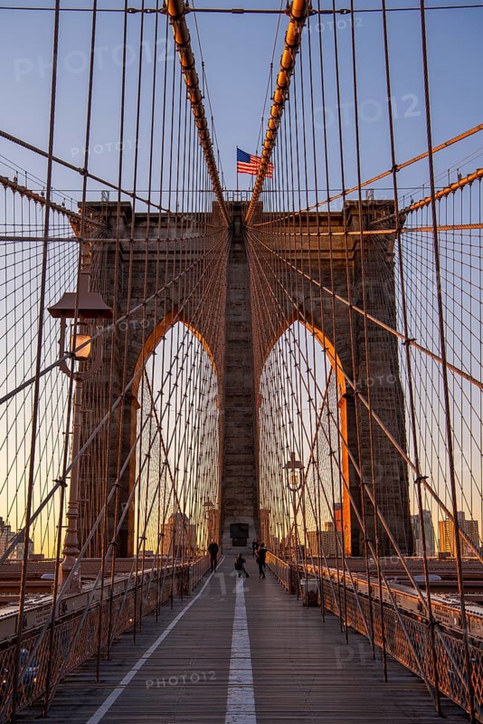Brooklyn Bridge bei Sonnenaufgang