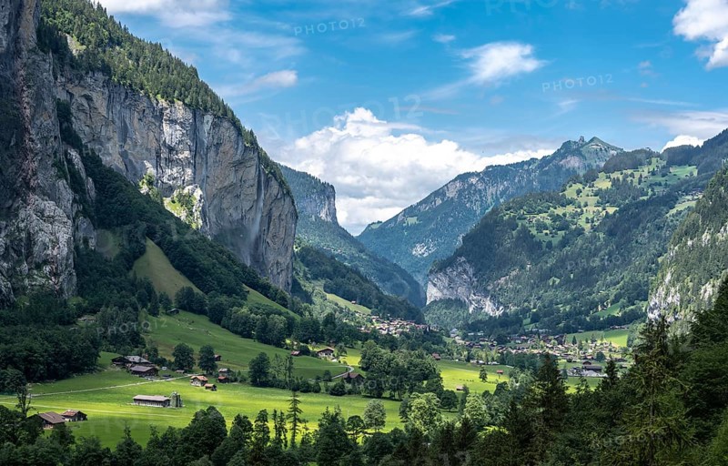 Lauterbrunnen Valley with Staubbach Falls