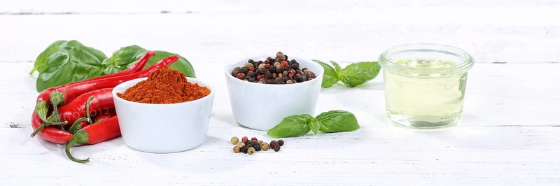 Spices cooking ingredients paprika powder paprika powder banner red hot peppers hotness
