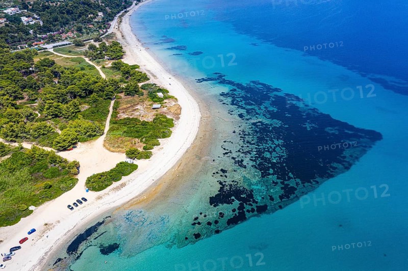 Aerial of Possidi beach