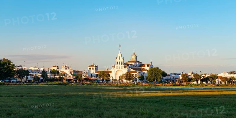 Village El Rocio with hermitage of El Rocio