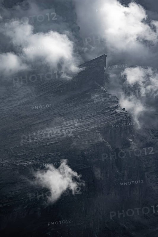 Rocks in fog