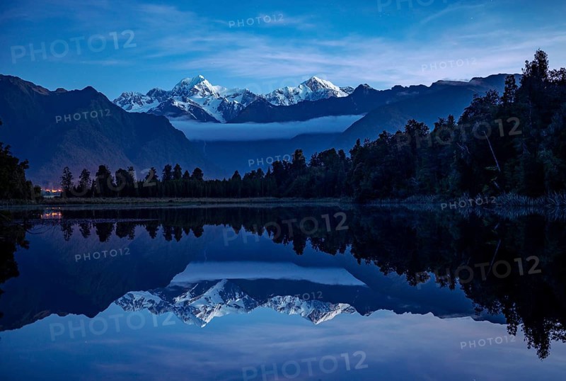 Morning view of Mount Cook and Mount Tasman