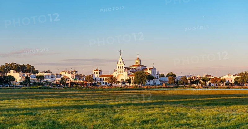 Village El Rocio with hermitage of El Rocio