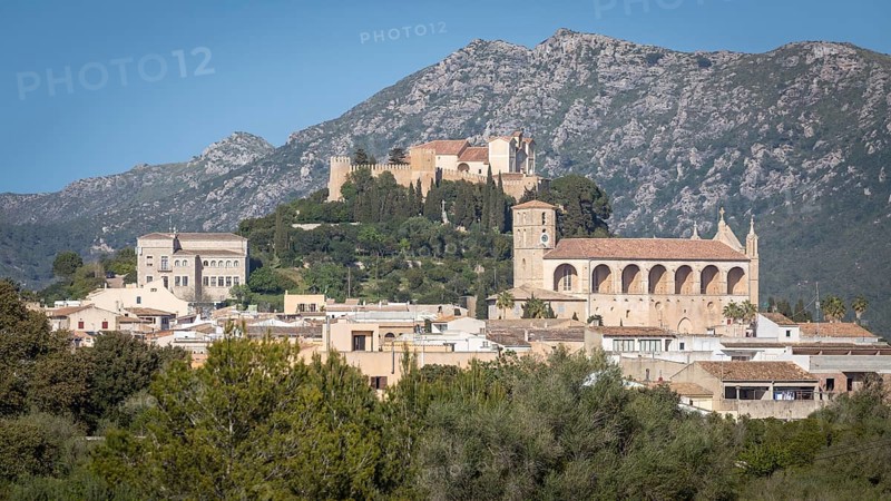 View of Arta with Sant Salvador Sanctuary