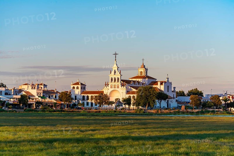 Village El Rocio with hermitage of El Rocio