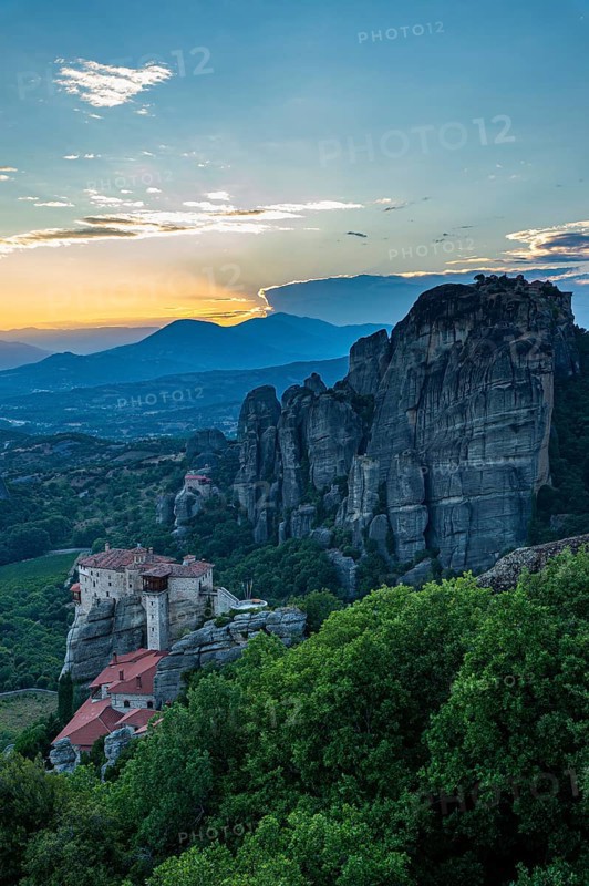 Anapavsas Monastery at sunset