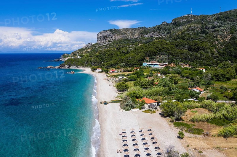 Aerial of Potami Beach