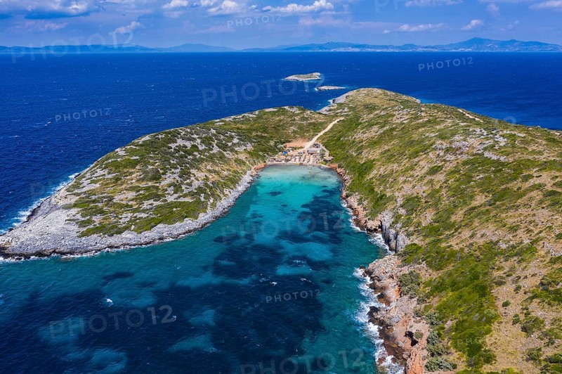 Aerial of Livadaki beach
