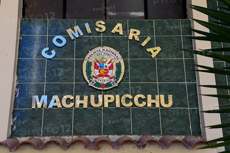 Sign at the police station of Aguas Calientes