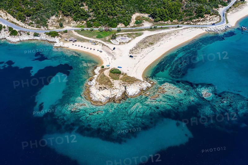 Turquoise water and white sand beach