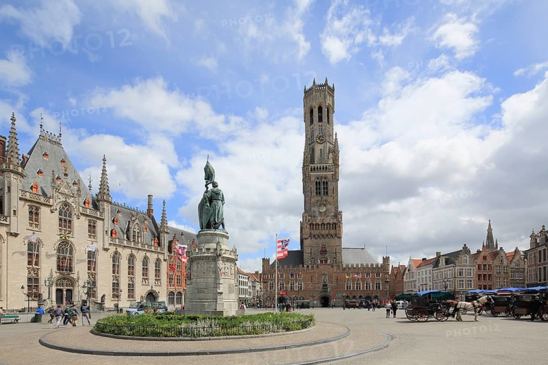 Market with Belfry Tower and Cloth Hall
