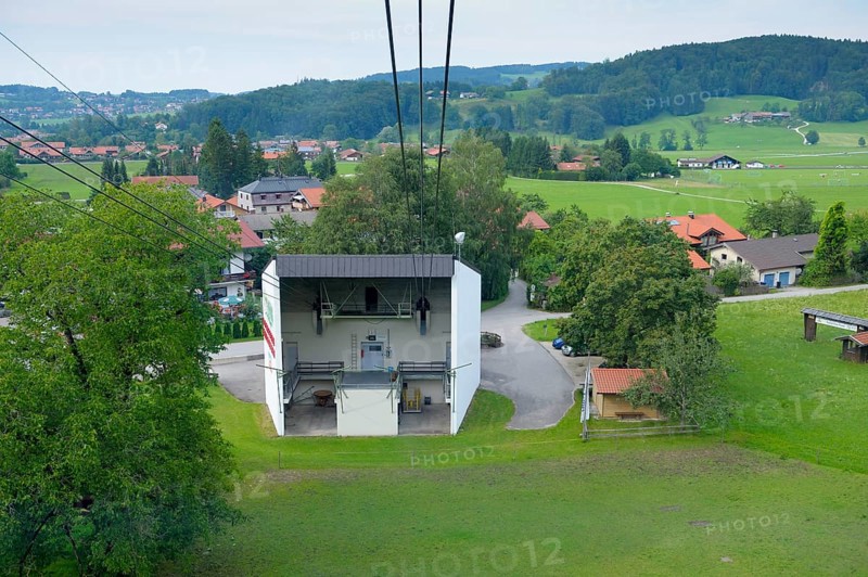 View from the gondola of the Hochfellnbahn