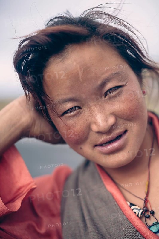 Portrait of a young Tibetan woman