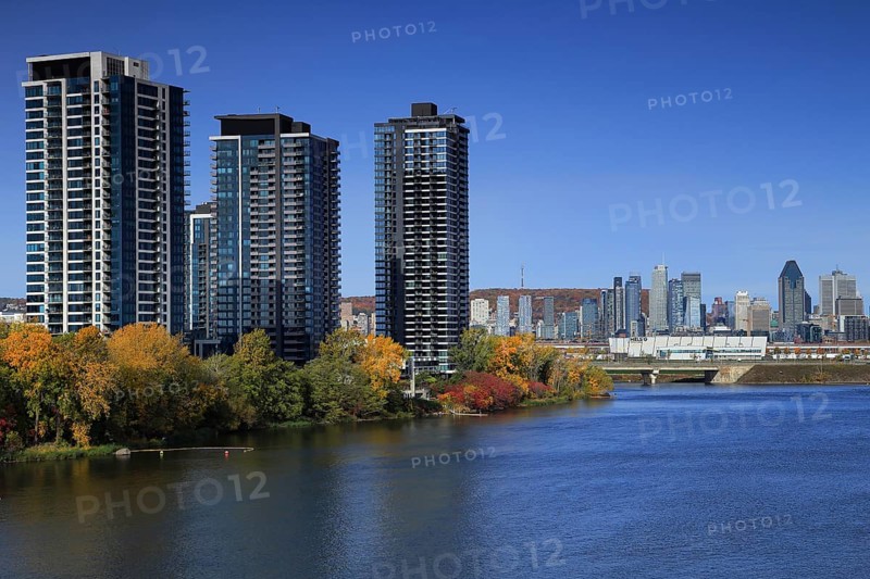 High-rise buildings on the Saint Lawrence River