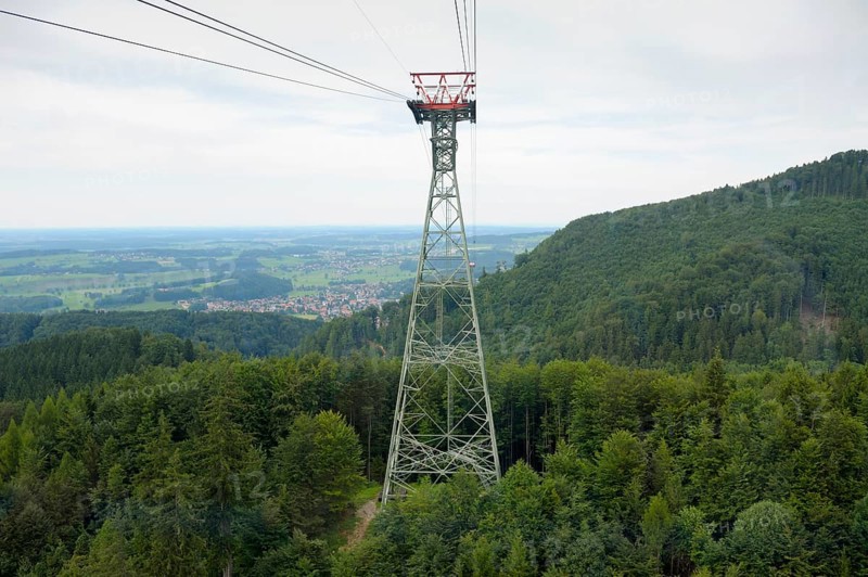 View from the gondola of the Hochfellnbahn