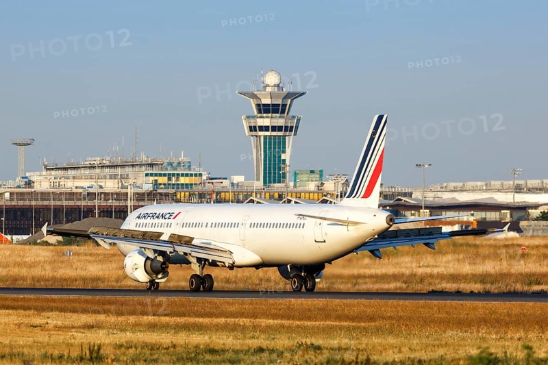 An Air France Airbus A321 with registration number F-GMZC lands at Paris Orly Airport