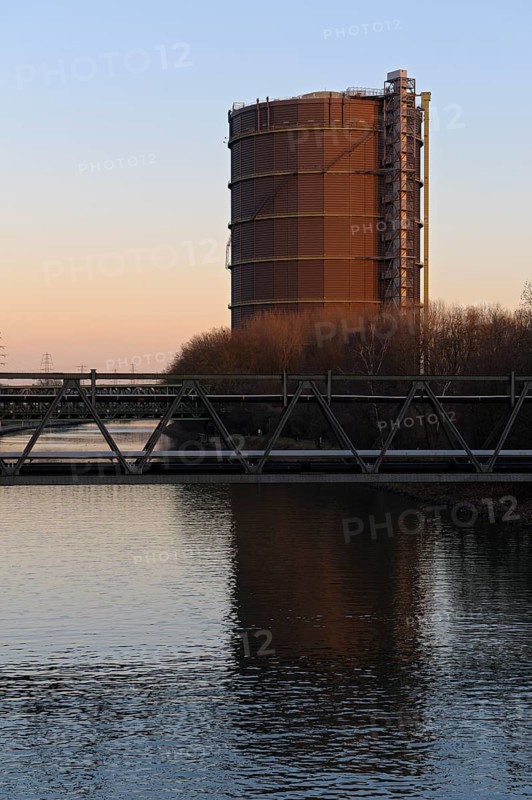 Gasometer at the Rhine-Herne-Canal in Oberhausen