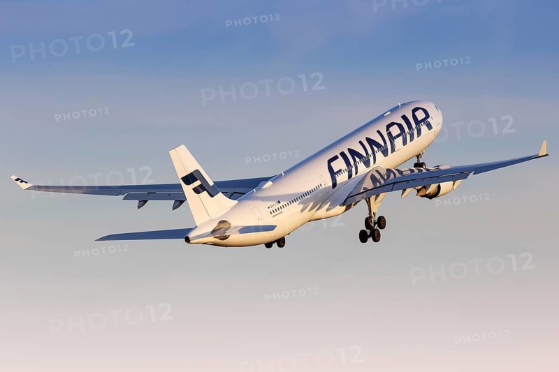 A Finnair Airbus A330-300 with the registration OH-LTS takes off from Helsinki Airport