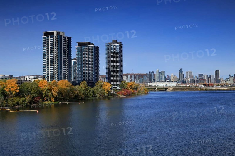 High-rise buildings on the Saint Lawrence River