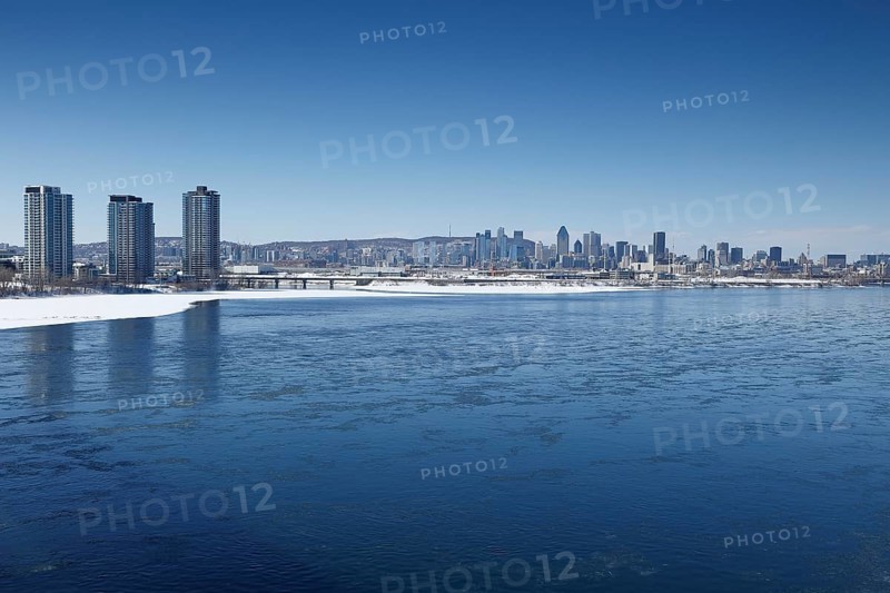 High-rise buildings on the Saint Lawrence River