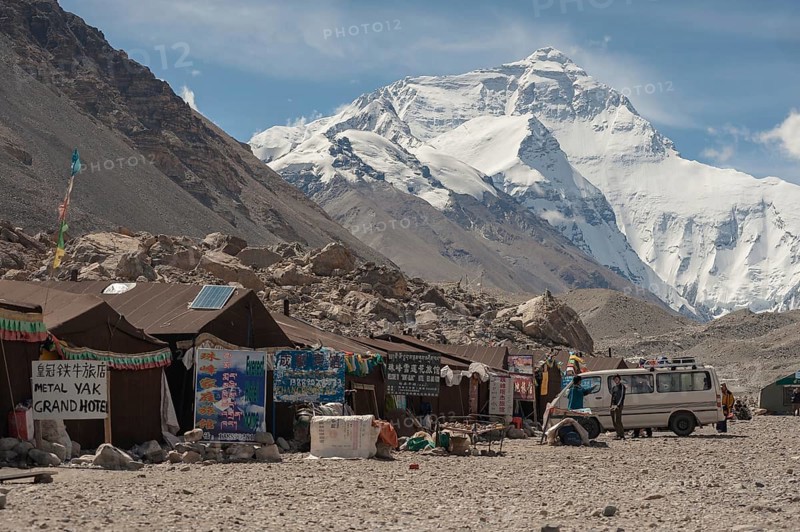 Base camp for mountaineers