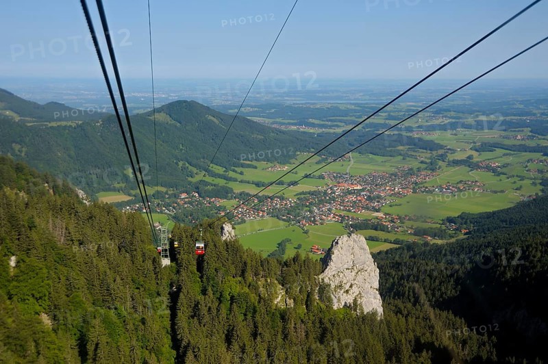 View from the Kampenwandbahn to Aschau