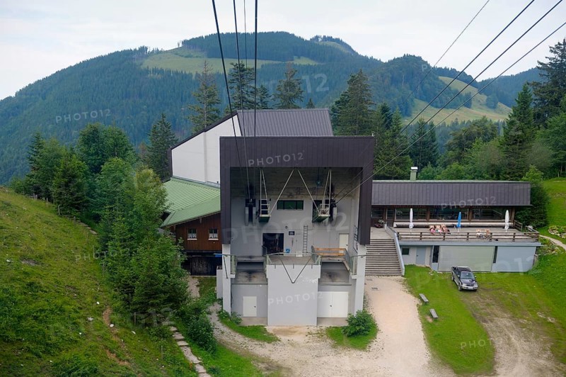 View from the gondola of the Hochfellnbahn