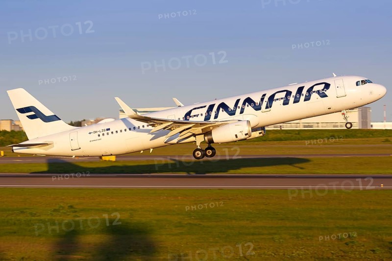 A Finnair Airbus A321 with the registration OH-LZG takes off from Helsinki Airport