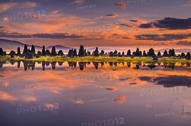 Spiritual sacred stones reflected in Lake Terkh