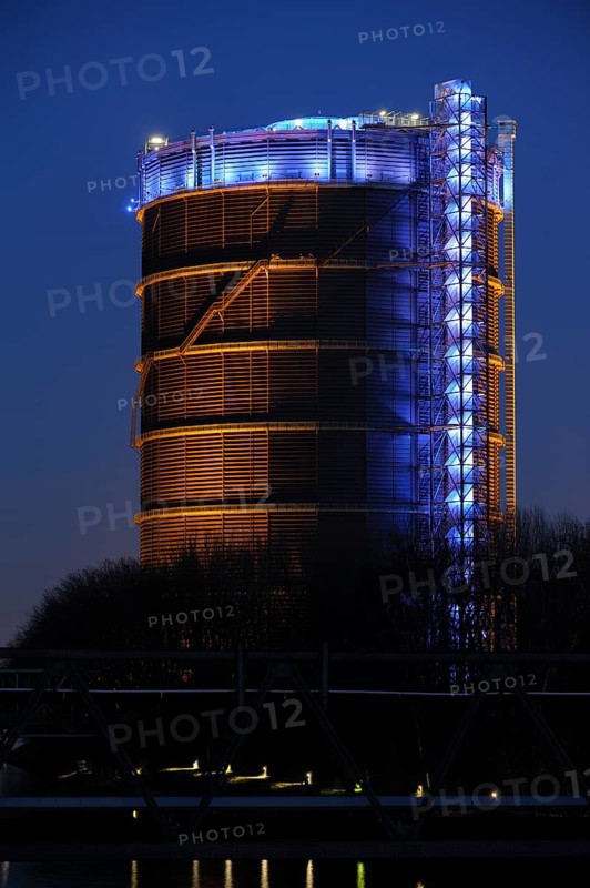 Gasometer at the Rhine-Herne-Canal in Oberhausen