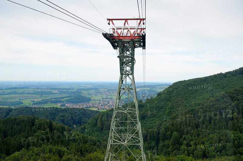 View from the gondola of the Hochfellnbahn