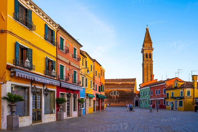 View of colorful houses