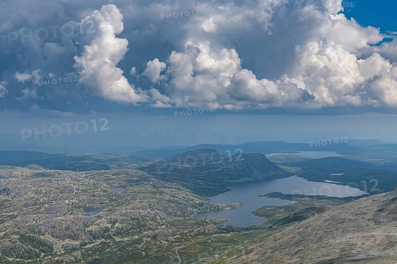 Mountain scnerey around Gausta or Gaustatoppen highest mountain in Norway