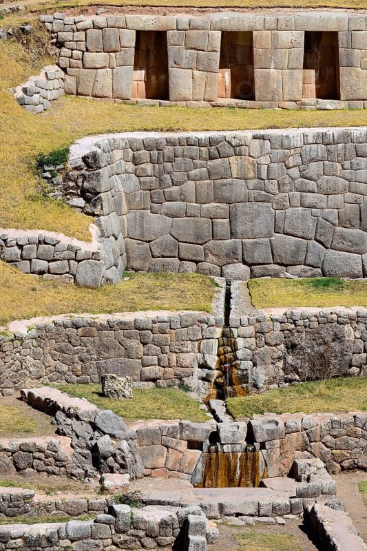 Spring in the temple complex of the Inca water sanctuary