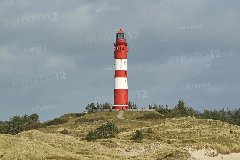 Lighthouse in dune landscape
