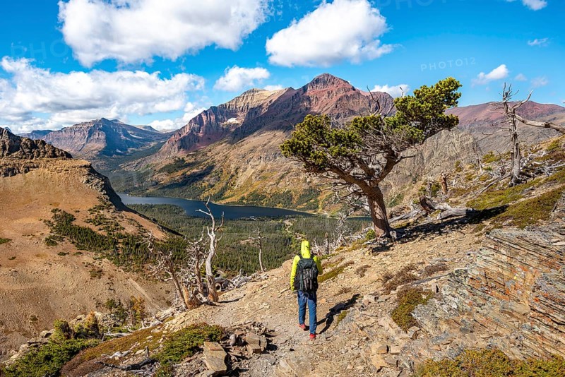 Hikers on the trail to Scenic Point