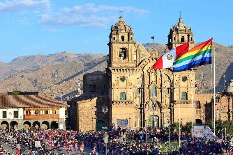 Parade on the eve of Inti Raymi
