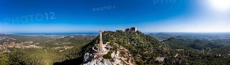 Aerial view Santuari de Sant Salvador monastery