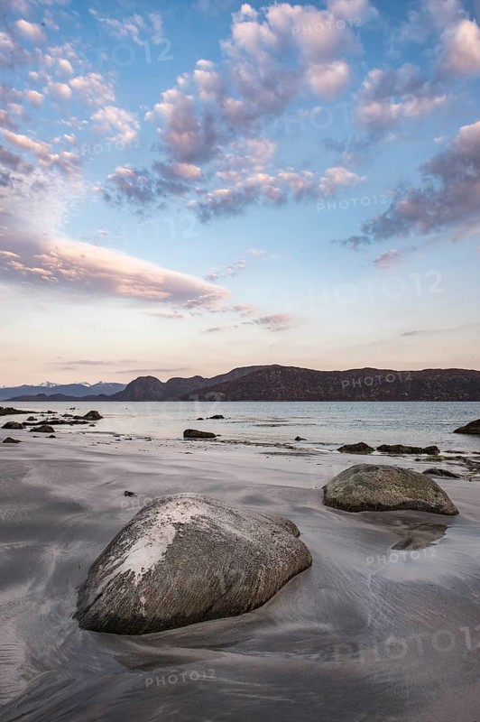 Beach with boulders